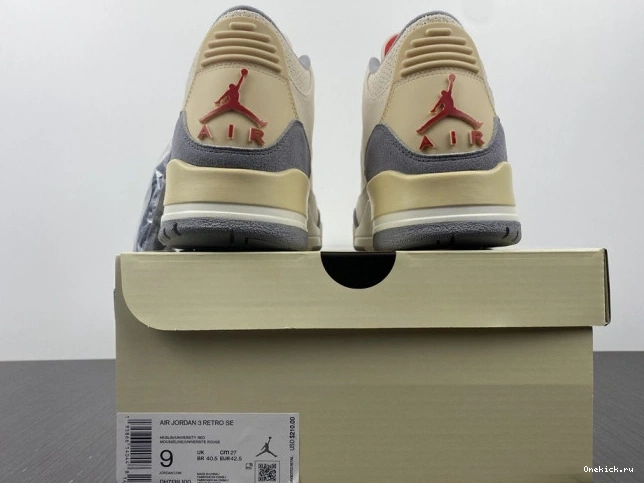 One Kick Retro Jordan Air DH7139-100 3 Muslin 0816